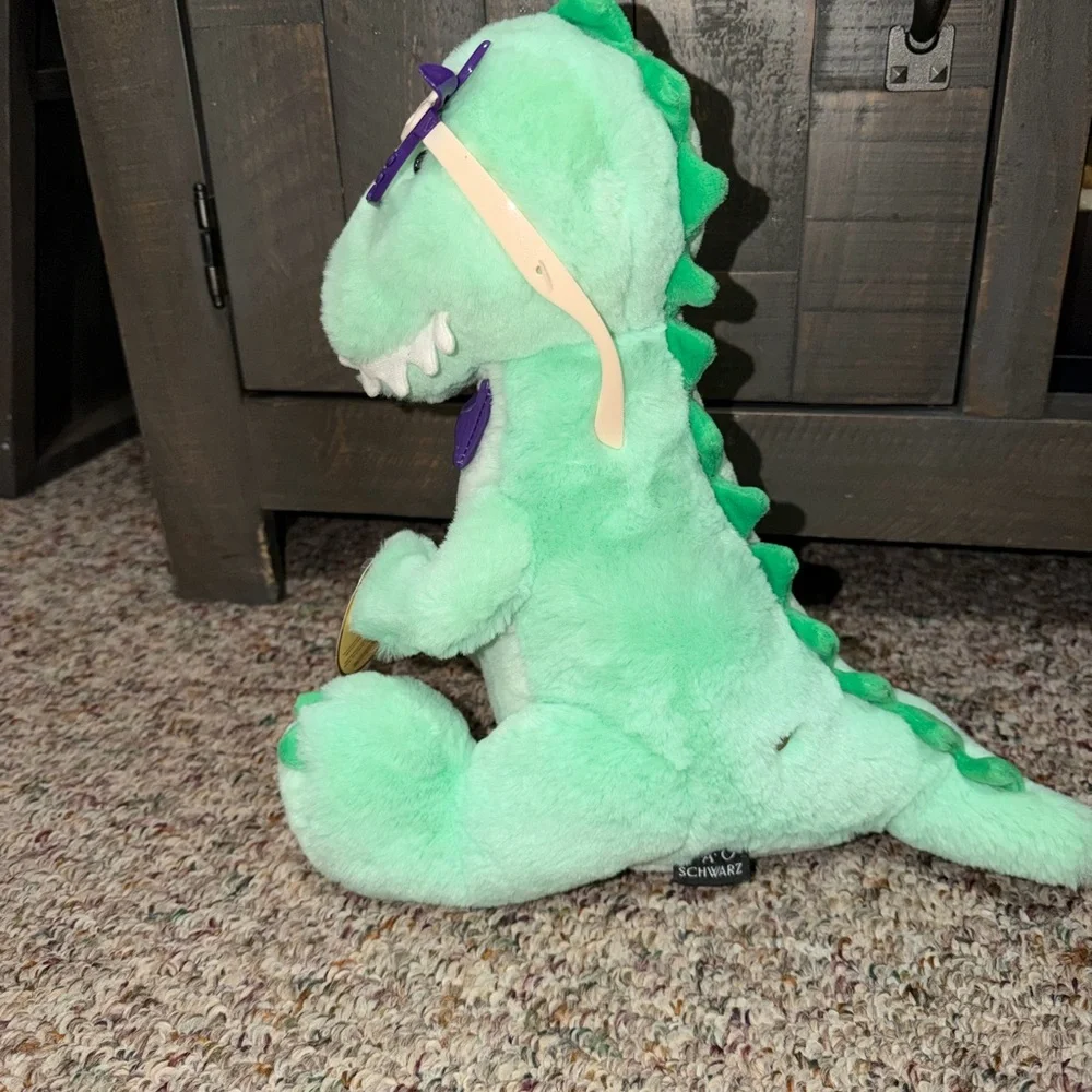 FAO Schwarz Wear & Share Sparklers‎ Green T Rex W/Purple Bunny Glasses 12